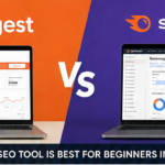 Ubersuggest vs Semrush comparison for beginners in 2026 with both SEO platforms shown side by side