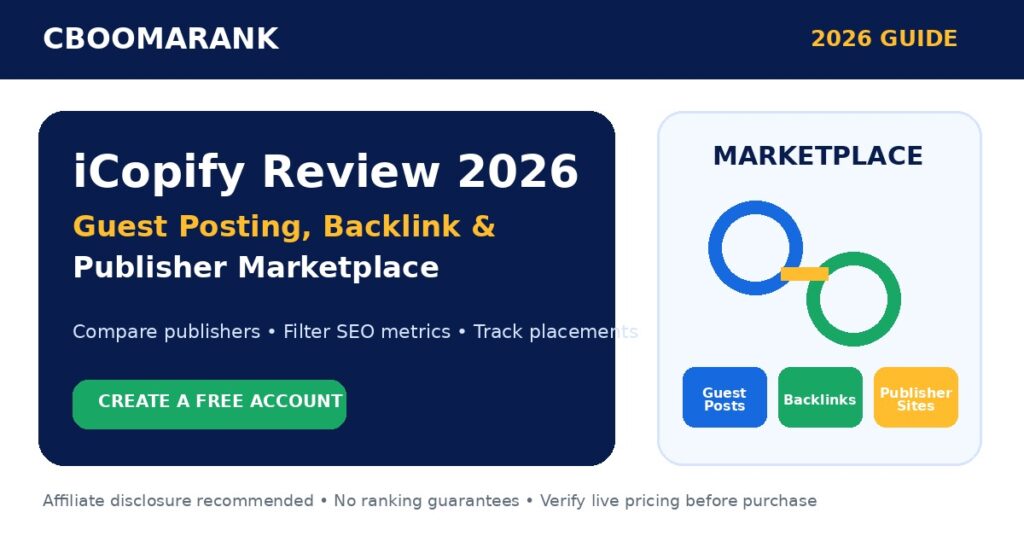 iCopify review 2026 guest posting and backlink marketplace guide