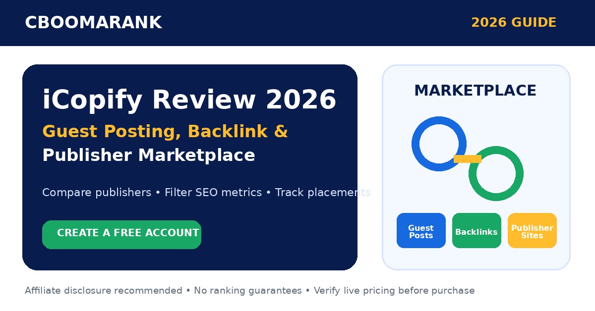 iCopify review 2026 guest posting and backlink marketplace guide