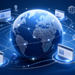 International SEO illustration showing global website targeting and connected markets