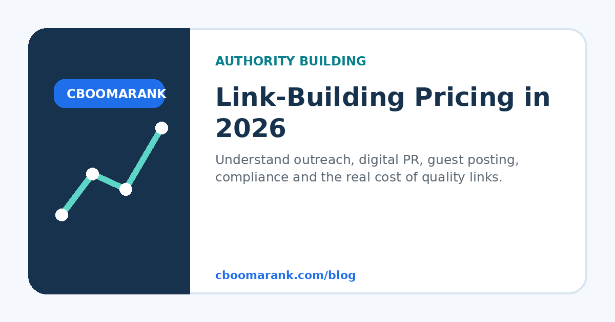 Link-building pricing and quality backlink campaign guide for 2026