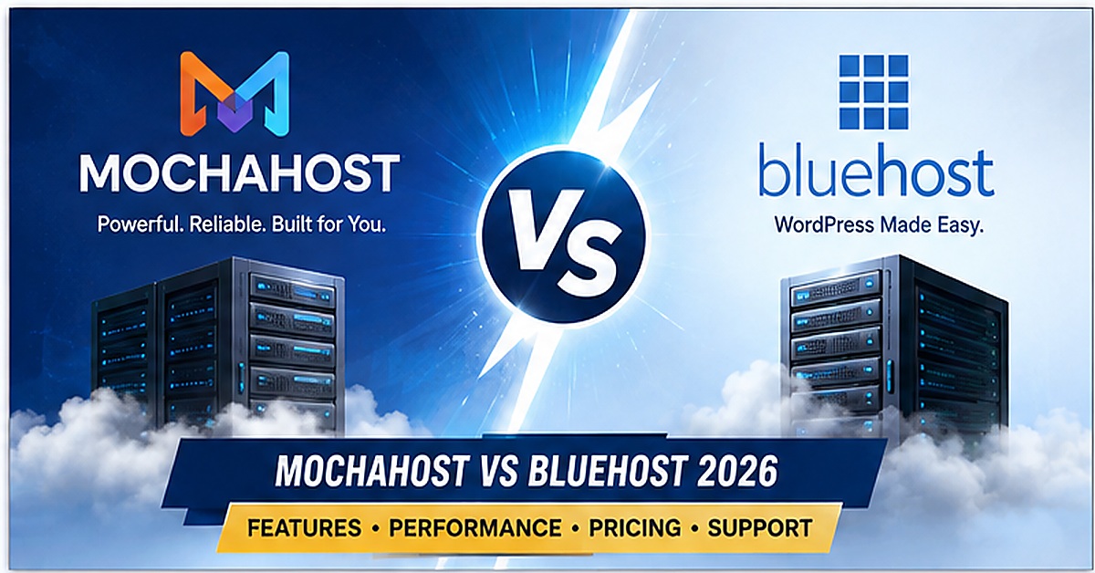 Mochahost vs Bluehost 2026 web hosting comparison