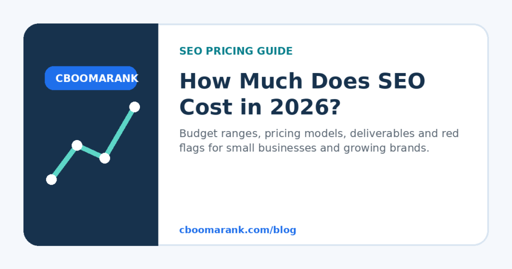 SEO pricing and budget guide for businesses in 2026