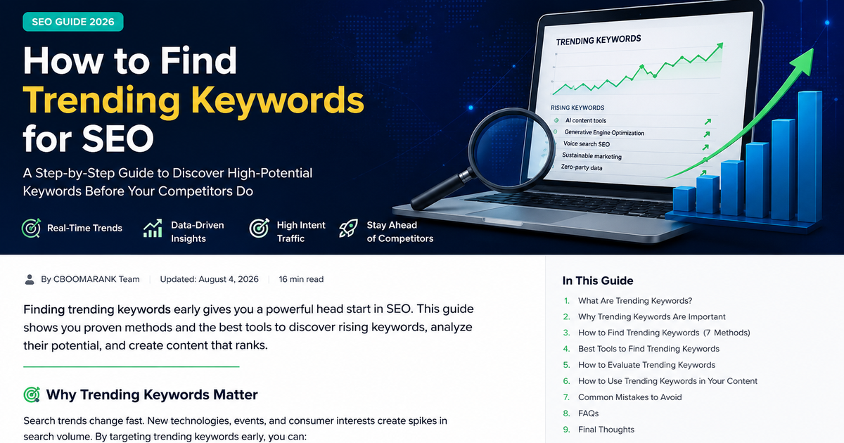 TRENING KEYWORDS SEO 2026