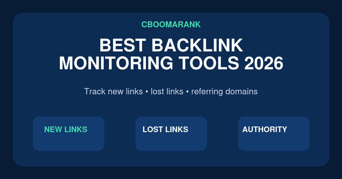 Best backlink monitoring tools in 2026 for tracking new and lost backlinks