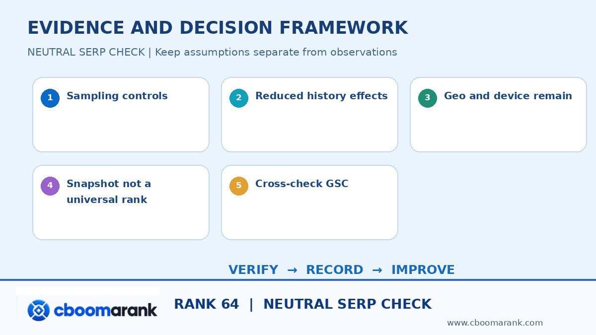 Google rank checker example decision worksheet diagram