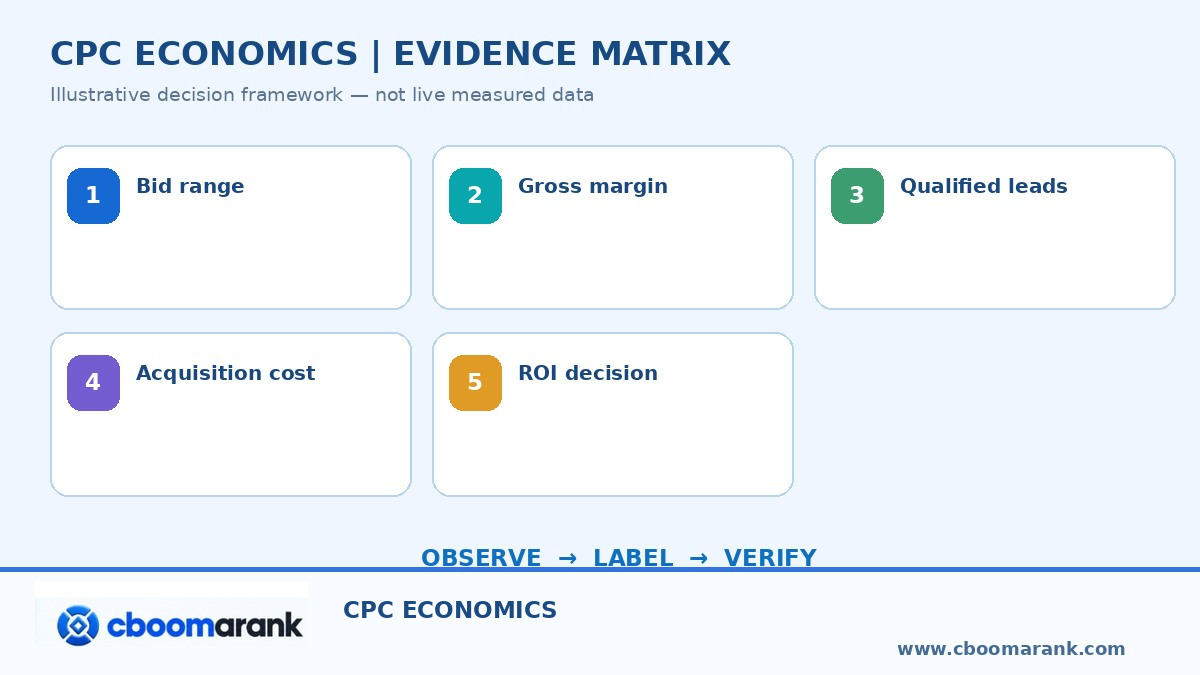 high CPC keywords evidence matrix and decision framework
